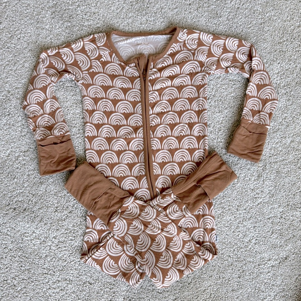 Little Sleepies Rust Rainbows Zippy